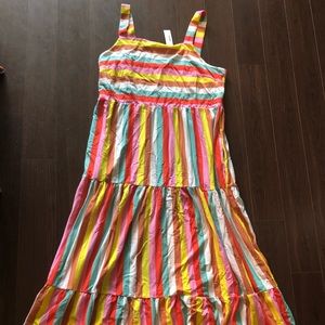 J. Crew maxi dress rainbow striped